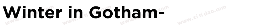 Winter in Gotham字体转换